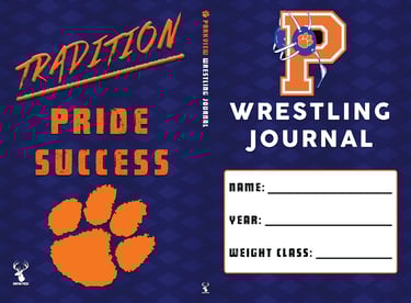 Custom Team Journal in Orange blue