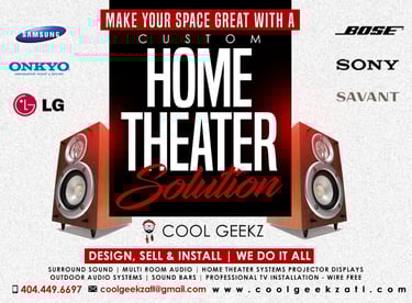 Cool Geekz sales and installs home theater and smart audio systems
