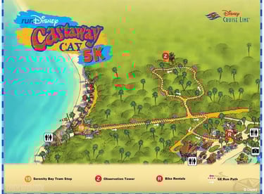 Castaway Cay 5K Course Map