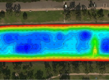 masurarea adancimilor apei prin batimetrie, calcul volum dragaj, sonar single beam, profil albie