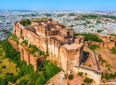 Mehrangarh Fort in Blue City of Rajasthan, India