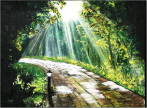 Mystic Silverlights oil on canvas soulscape by anuragk gupta libre essence studio ananta