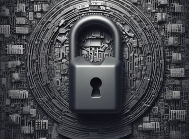 A wooden block spelling security on a table