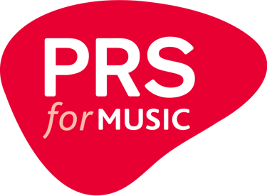 a red guitar pickle with the words prs for music