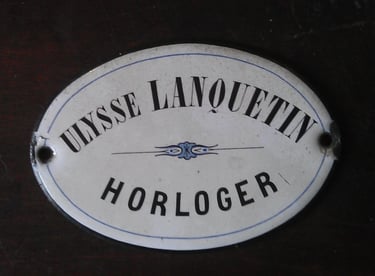 plaque d'horloger d'ulysse lanquetin