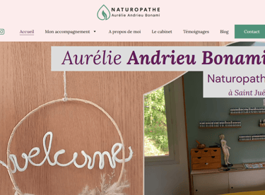 Capture d'écran du site internet de Naturopathie-Bioénergie créé par WebZen-Nicolas