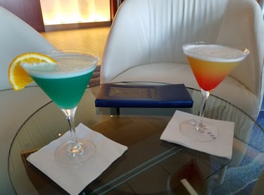 First cocktails of the cruise!