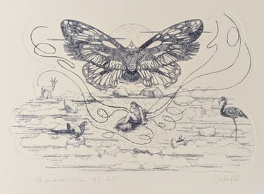 13ème mère cristal condor papillon gravure rhénalon