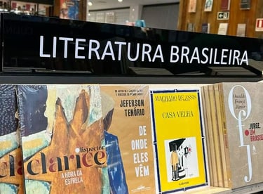 a book shelf with books and a sign that says,'it's a