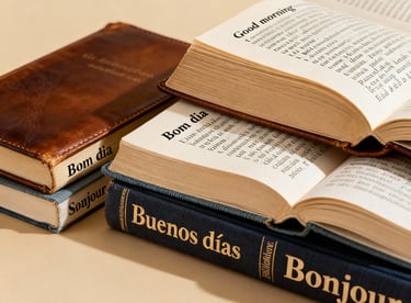 Multilingual books representing literary translation between languages