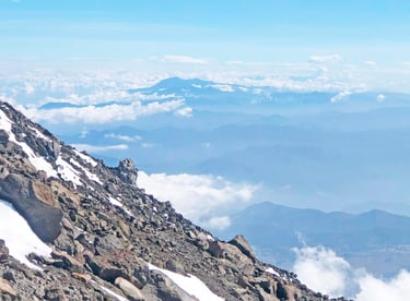 Climbing the volcano Pico de Orizaba Cara Sur, Puebla, Mexico