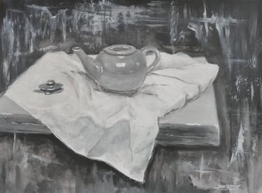 tetera. acrilico 30x40