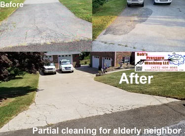 Concrete Driveway cleaning in Morristown, Tn 37813 37814 near me by Bobs Pressure Washing LLC in Bulls Gap, Tn 37711 2