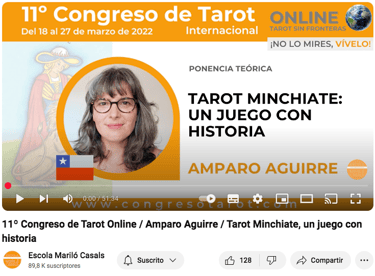 Video conferencia Tarot Minchiate de Amparo Aguirre