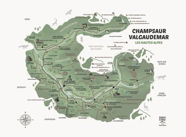 La Carte des Hautes-Alpes Champsaur-Valgaudemar 