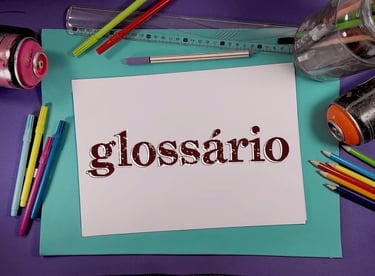imagem um glossário com significados de nomes de educação Financeira.