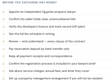 Foreigners buying property in Egypt