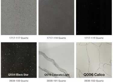 a variety of different colors of marble tiles