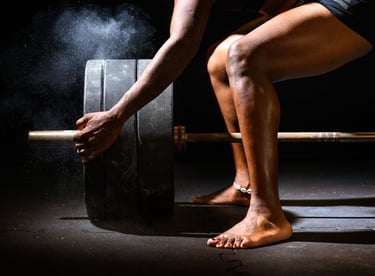 Un gym de remise en formes avec haltères