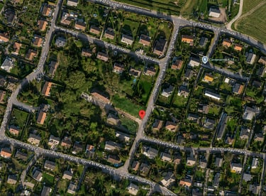 Vue aérienne haute définition du quartier de la Rue de la Bergerie à Vénécamp