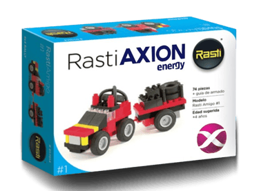 a box of rasp's rasp axion energy toy axion CorpoRASTI Regalos empresarios