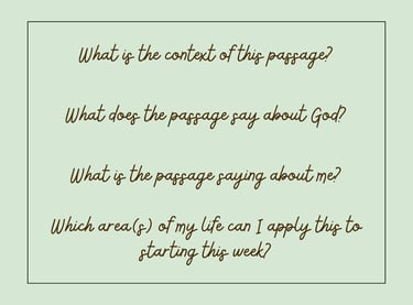 questions to ask during Bible study