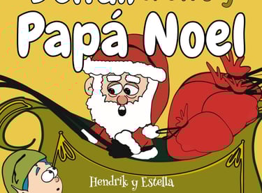 Delfan Santa and sled book picture book in spanish