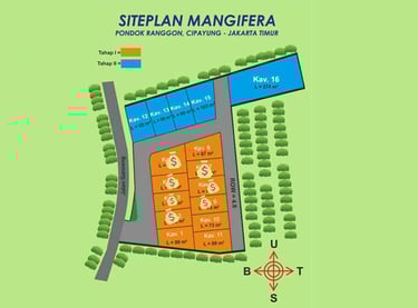 siteplan mangifera residence perumahan di Cipayung Jakarta timur