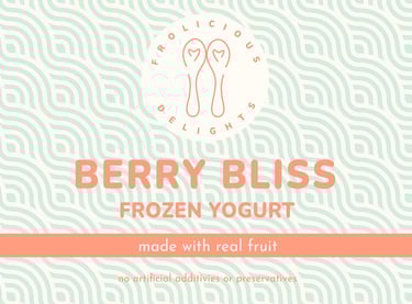 Frolicious Delights mint and cream swirl brand pattern — packaging design
