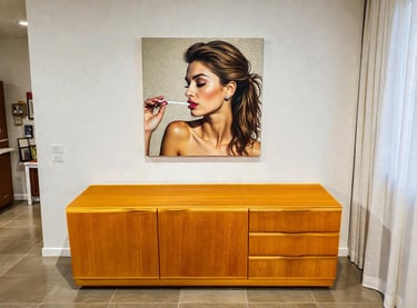 Morris of Glasgow teak sideboard with Mid Century Modern design, vintage retro style, and practical storage.