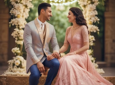 woman in red shirt kissing man in white dress shirt