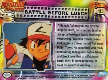 10 Battle Before Lunch Topps Pokémon The First Movie back
