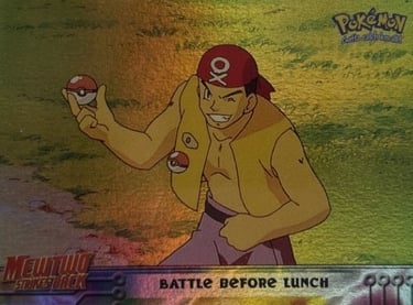 10 Battle Before Lunch Topps Pokémon The First Movie rainbow foil