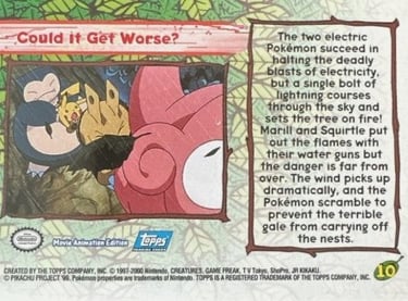 10 Could it Get Worse ? Topps Pokémon The Movie 2000 back