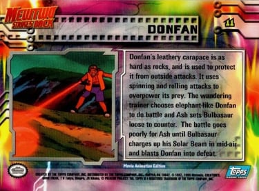 11 Donphan Topps Pokémon The First Movie back