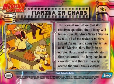 14 Marina in Chaos Topps Pokmon The First Movie back