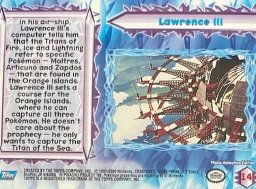 15 The Chess Game Topps Pokémon The Movie 2000 back