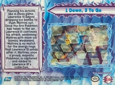 16 1 Down 3 To Go Topps Pokémon The Movie 2000 back