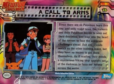 16 A Call To Arms Topps Pokémon The First Movie back