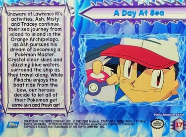 17 A Day At Sea Topps Pokémon the Movie 2000 back