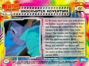 17 Underwater Adventure Topps Pokémon The First Movie back