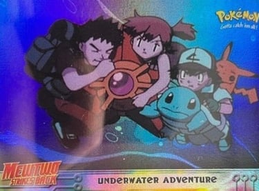 17 Underwater Adventure Topps Pokémon The First Movie rainbow foil