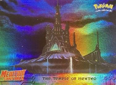 18 The Temple of Mewtwo Topps Pokémon The First Movie rainbow foil