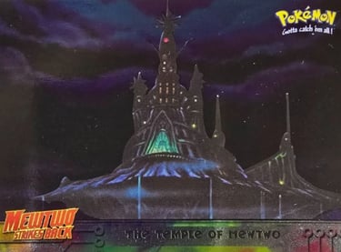 18 The Temple of Mewtwo Topps Pokémon The First Movie silver foil