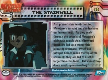 19 The Stairwell Topps Pokémon The First Movie back
