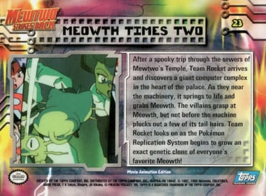 23 Meowth Time Two Topps Pokémon The First Movie back
