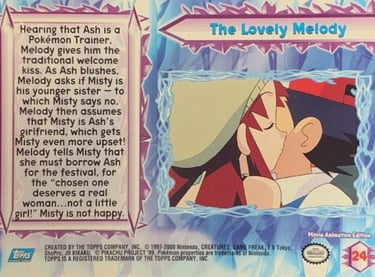 24 The Lovely Melody Topps Pokémon The Movie 2000 back