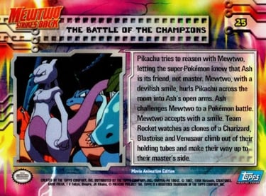 25 The Battle of the Champions Topps Pokémon The First Movie back
