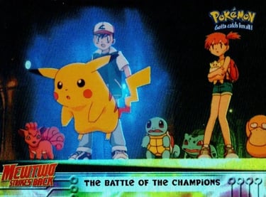25 The Battle of the Champions Topps Pokémon The First Movie rainbow foil