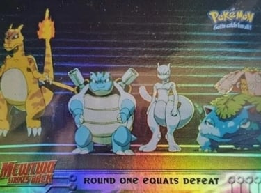 26 Round one Equals Defeat Topps Pokémon The First Movie rainbow foil
